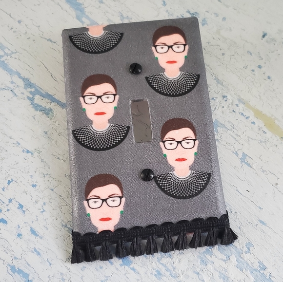 Ruth Bader Ginsburg Switch Plate Decoupage Art - Picture 4 of 10